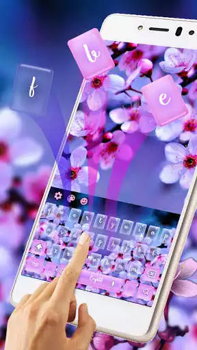 Play purple Sakura blossom Keyboard