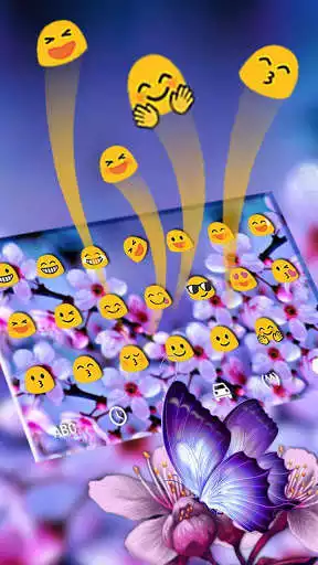 Play purple Sakura blossom Keyboard