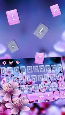 Play purple Sakura blossom Keyboard