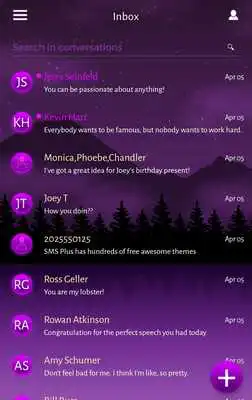 Play Purple SMS Theme