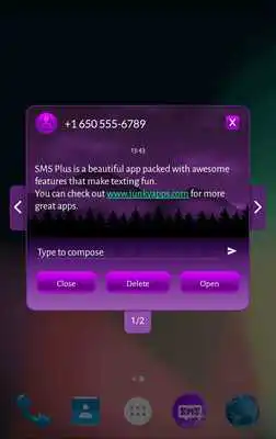 Play Purple SMS Theme