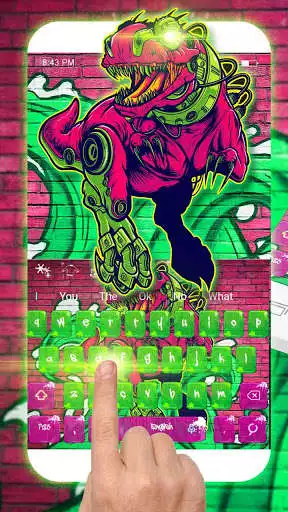 Play APK Purple Streetart T-rex Skull Graffiti Keyboard  and enjoy Purple Streetart T-rex Skull Graffiti Keyboard using ApkOnlin