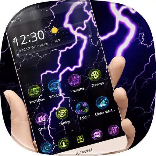 Play Purple Thunder Tech Theme APK