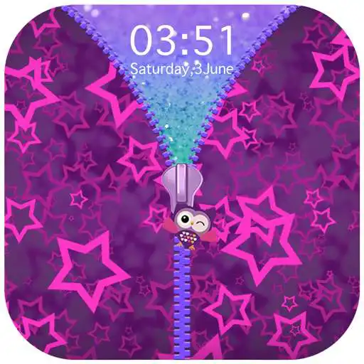 Play Purple Zipper Lock Screen APK