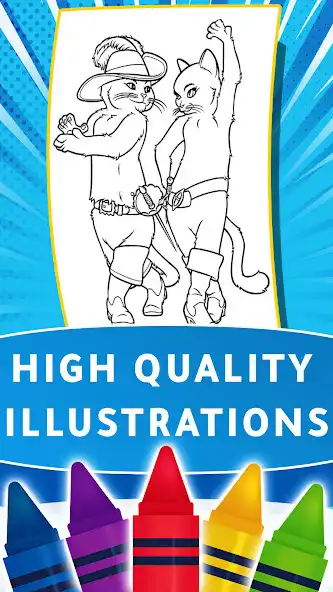 Play Puss In Boots Coloring Book as an online game Puss In Boots Coloring Book with UptoPlay