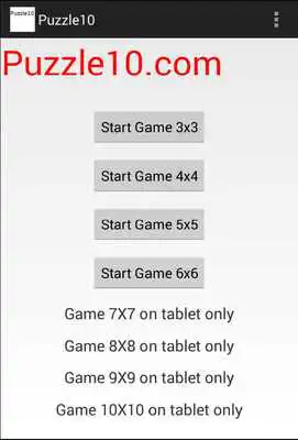 Play Puzzle10.com puzzle 3x3to10x10