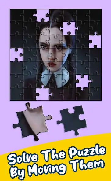 Play Puzzle For Wednesday Addams as an online game Puzzle For Wednesday Addams with UptoPlay