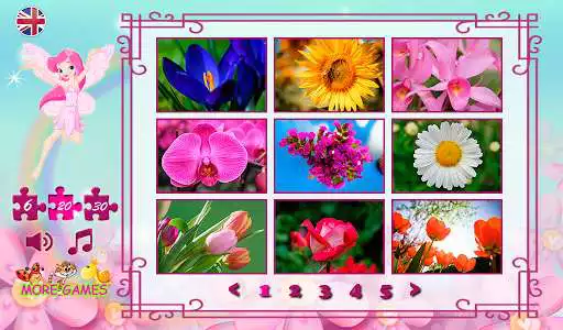 Play Puzzles for girls: flowers as an online game Puzzles for girls: flowers with UptoPlay