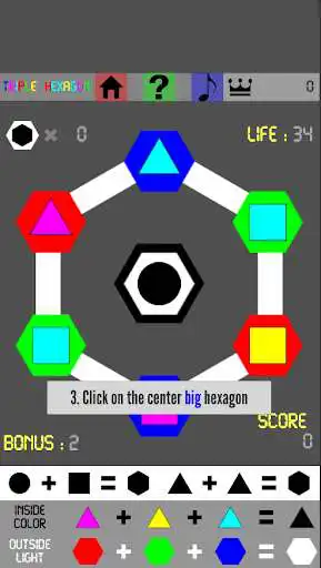 Play Puzzle Triple Hexagon as an online game Puzzle Triple Hexagon with UptoPlay