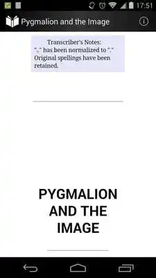 Play Pygmalion and the Image