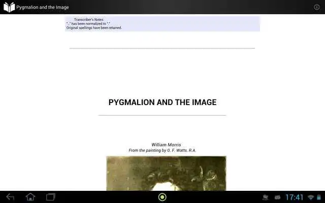 Play Pygmalion and the Image