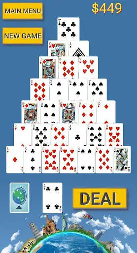 Play Pyramid Solitaire World Tour  and enjoy Pyramid Solitaire World Tour with UptoPlay