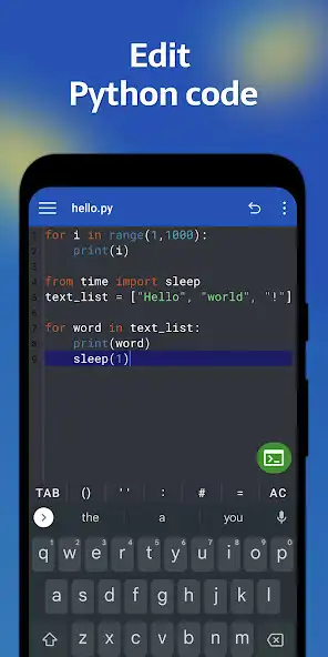 Play Python Mobile - IDE  and enjoy Python Mobile - IDE with UptoPlay
