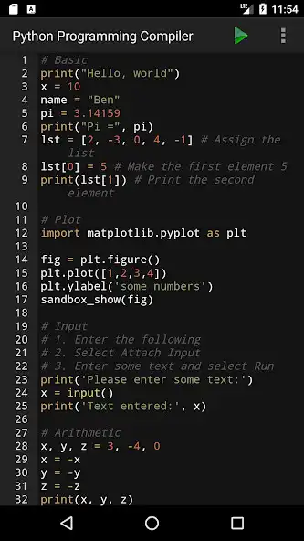 Play Python Programming Interpreter  and enjoy Python Programming Interpreter with UptoPlay