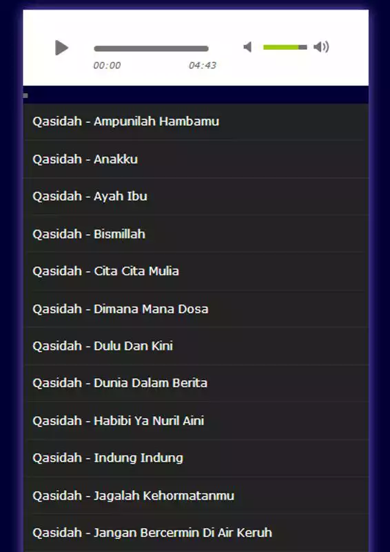 Play Qasidah MP3 Lengkap