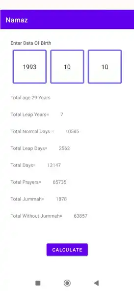 Play Qaza Salah Calculator as an online game Qaza Salah Calculator with UptoPlay