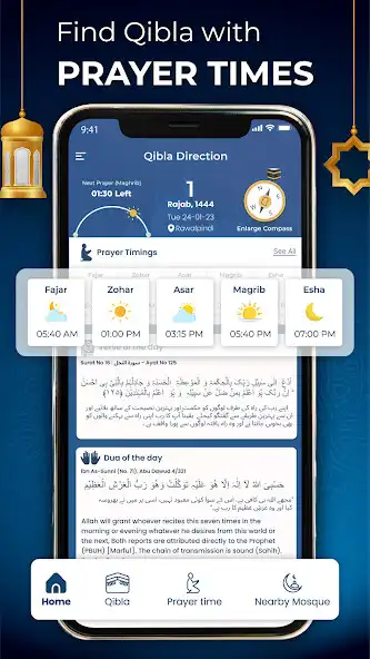 Play Qibla finder: Azan Prayer time  and enjoy Qibla finder: Azan Prayer time with UptoPlay