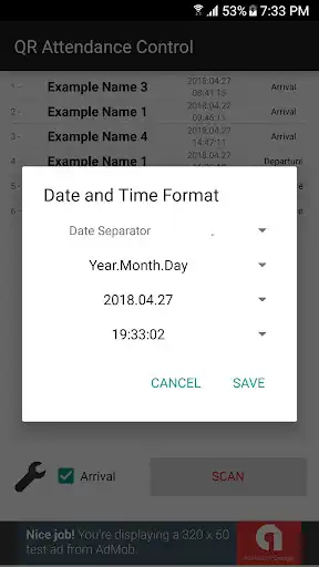 Play QR Attendance Control as an online game QR Attendance Control with UptoPlay