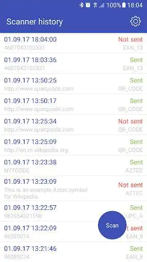 Play QR  Barcode Scanner, POST  GET request to server