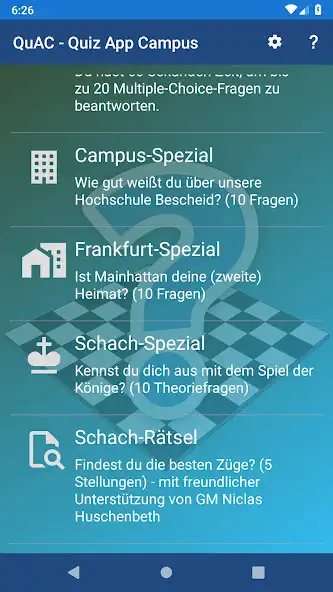 Play QuAC - Quiz App Campus as an online game QuAC - Quiz App Campus with UptoPlay