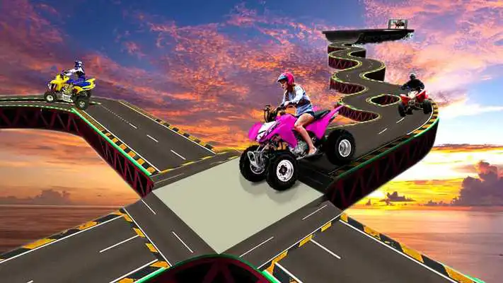 Play Quad Bike Superhero: Impossible Sky Tracks Rider