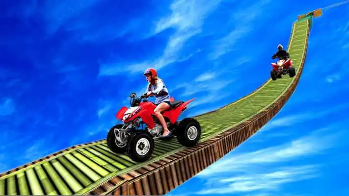 Play Quad Bike Superhero: Impossible Sky Tracks Rider