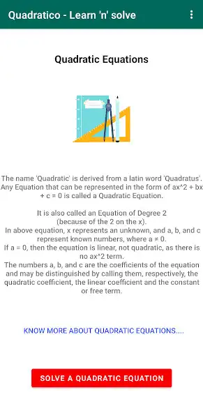 Play Quadratico - Learn n Solve Quadratic Equations as an online game Quadratico - Learn n Solve Quadratic Equations with UptoPlay