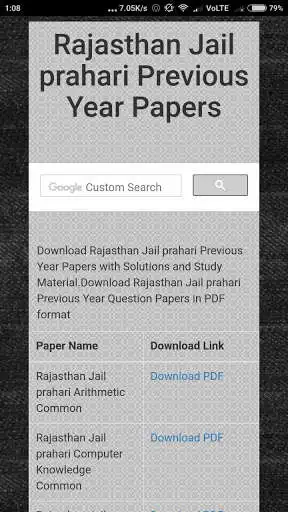 Play Question Papers for Rajasthan Jail Prahari  and enjoy Question Papers for Rajasthan Jail Prahari with UptoPlay