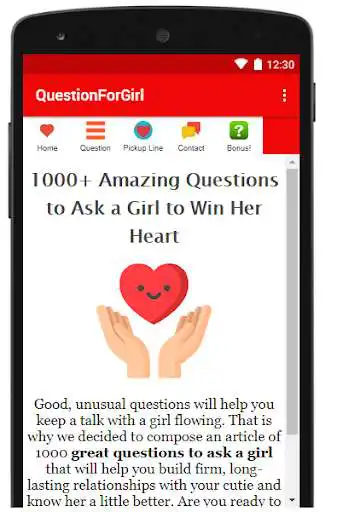 Play Question To Ask A Girl as an online game Question To Ask A Girl with UptoPlay