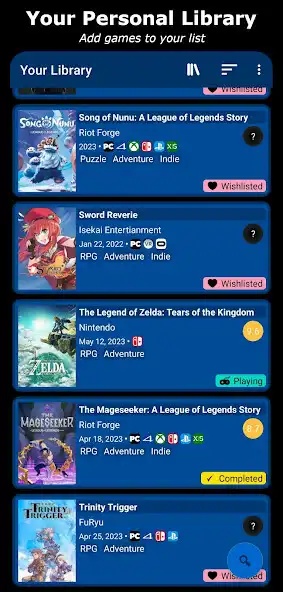 Play QuestLog - Video Game Manager  and enjoy QuestLog - Video Game Manager with UptoPlay