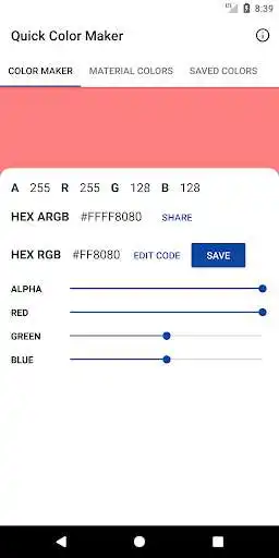 Play Quick Color Mixer - Material HEX RGB Colour Codes  and enjoy Quick Color Mixer - Material HEX RGB Colour Codes with UptoPlay