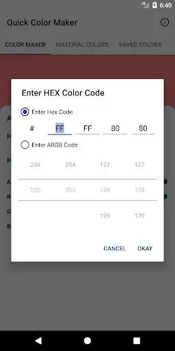 Play Quick Color Mixer - Material HEX RGB Colour Codes as an online game Quick Color Mixer - Material HEX RGB Colour Codes with UptoPlay