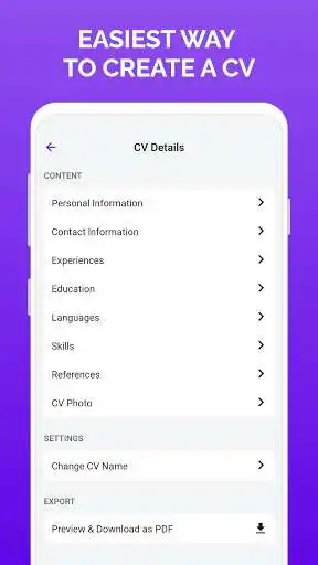 Play Quick CV - Resume Builder as an online game Quick CV - Resume Builder with UptoPlay