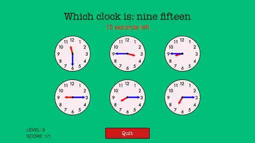 Play Quick Strike Clocks - Learn to Tell Time as an online game Quick Strike Clocks - Learn to Tell Time with UptoPlay