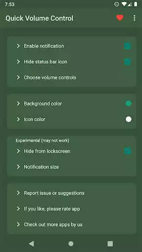 Play Quick Volume Control in notification bar  and enjoy Quick Volume Control in notification bar with UptoPlay