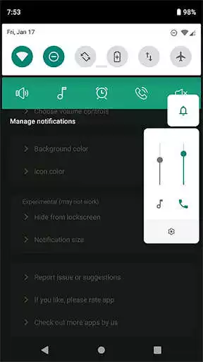 Play Quick Volume Control in notification bar as an online game Quick Volume Control in notification bar with UptoPlay