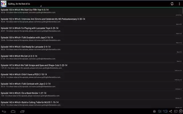 Play Quilting Podcasts Free