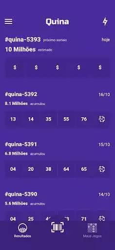 Play Quina Resultados e Fechamentos - Supersticioso  and enjoy Quina Resultados e Fechamentos - Supersticioso with UptoPlay