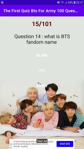 Play Quiz Bts For Army 100 Questions as an online game Quiz Bts For Army 100 Questions with UptoPlay