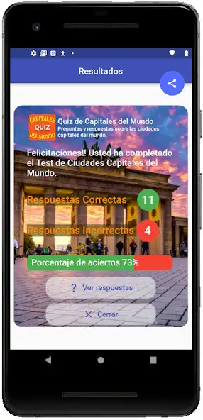 Play Quiz de ciudades capitales  and enjoy Quiz de ciudades capitales with UptoPlay
