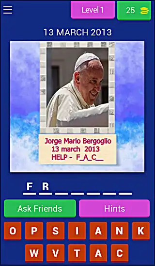 Play Quiz guess the Pope  and enjoy Quiz guess the Pope with UptoPlay