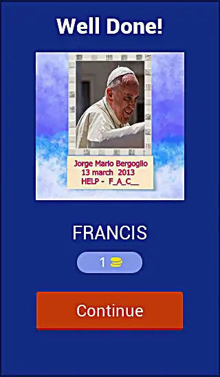 Play Quiz guess the Pope as an online game Quiz guess the Pope with UptoPlay