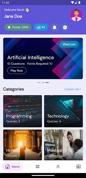 Play Quiz Hour - Flutter Quiz App as an online game Quiz Hour - Flutter Quiz App with UptoPlay