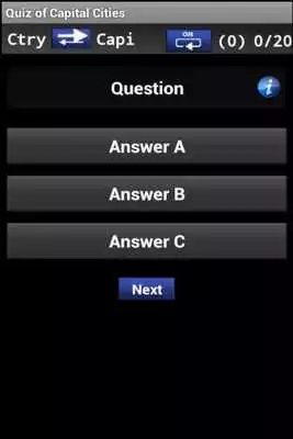 Play Quiz of Capital Cities