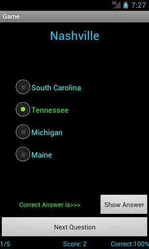 Play Quiz of States and Capitals as an online game Quiz of States and Capitals with UptoPlay