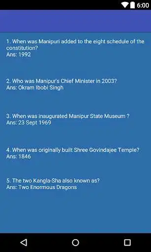 Play APK Quiz on Manipur  and enjoy Quiz on Manipur with UptoPlay com.mytutorials.quizonmanipur