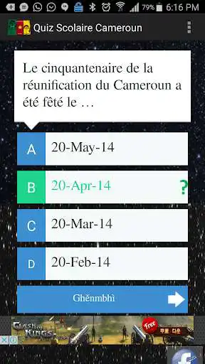 Play Quiz Scolaire Cameroun as an online game online Quiz Scolaire Cameroun with UptoPlay com.resulam.android.QuizScolaireCam Play Quiz Scolaire Cameroun as an online game Quiz Scolaire Cameroun with UptoPlay