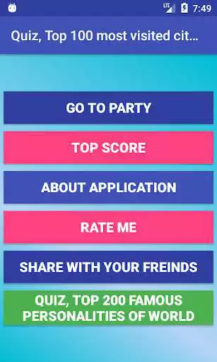 Play Quiz, Top 100 most visited cities in the world  and enjoy Quiz, Top 100 most visited cities in the world with UptoPlay