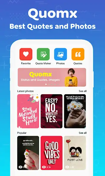 Play Quomx: Status and Quotes  and enjoy Quomx: Status and Quotes with UptoPlay