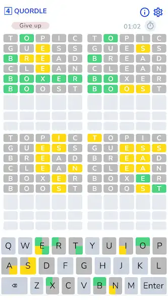 Play Quordle as an online game Quordle with UptoPlay